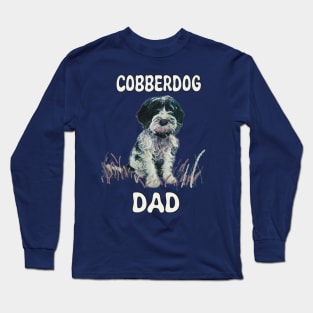 Black and White Cobberdog Dad shirt Long Sleeve T-Shirt